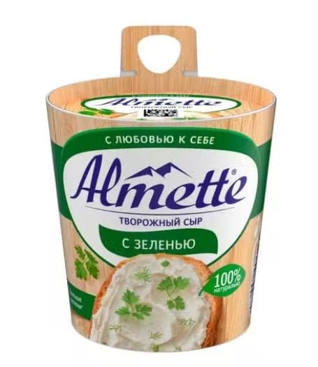 Сыр творожный Almette с зеленью 60% БЗМЖ 150 г