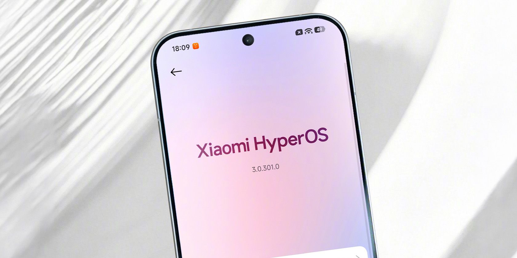 Служебный экран установки обновлений фирменной системы Xiaomi HyperOS