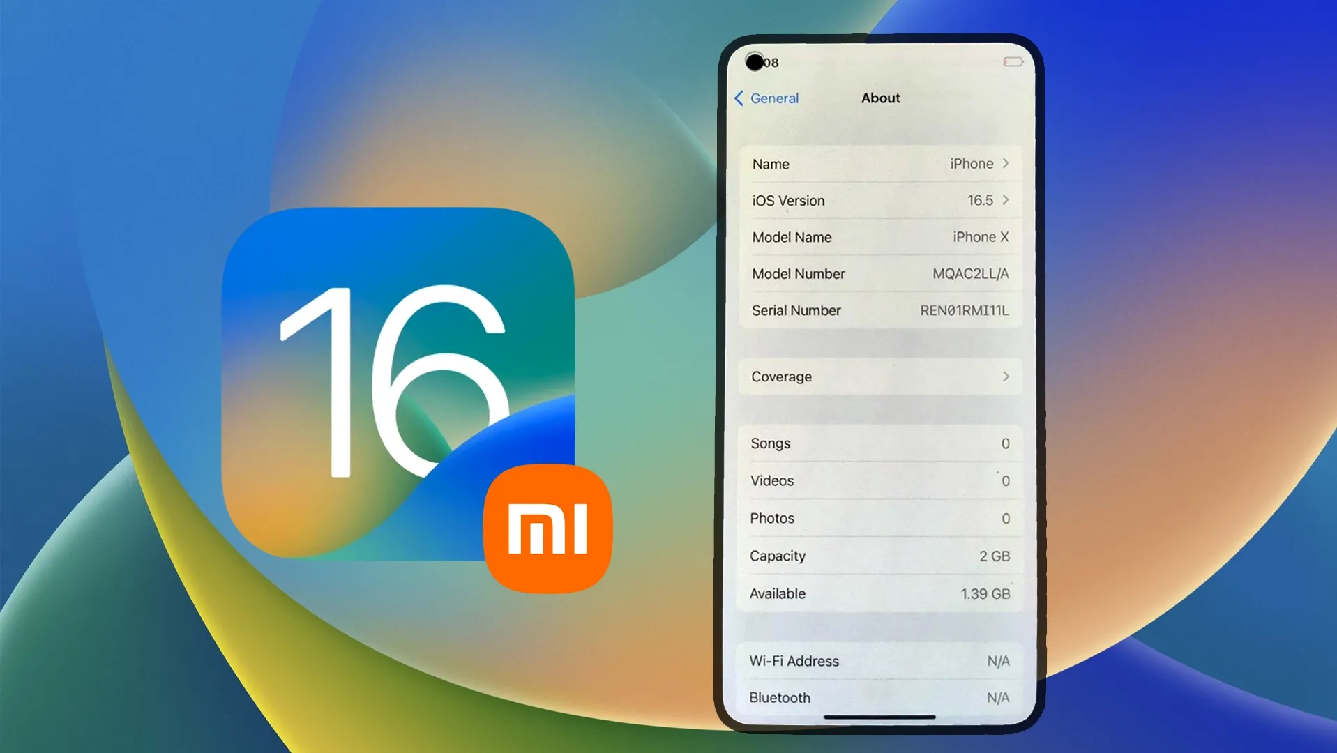 Смартфон Redmi Note 12 4G с запущенным неофициальным портом операционной системы iOS 16