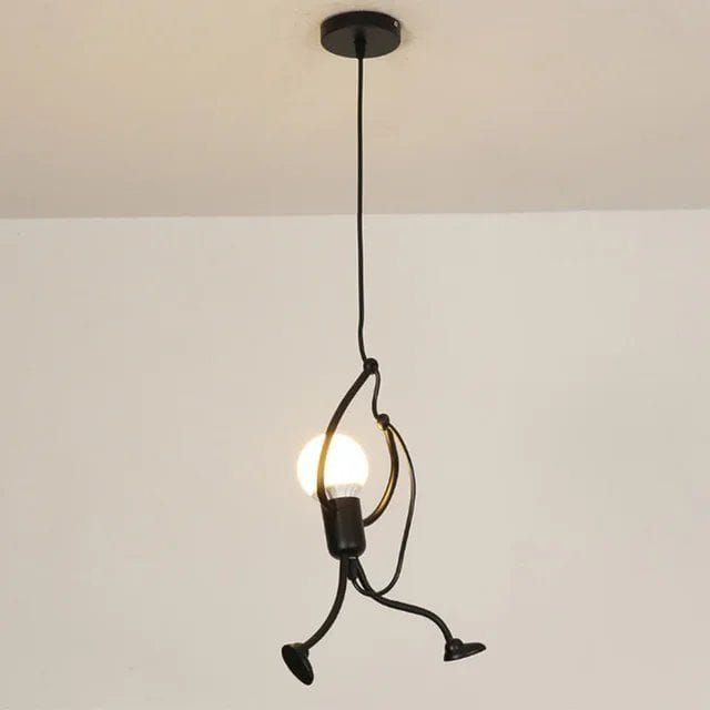 Винтажная железная люстра STDJHong черная E27