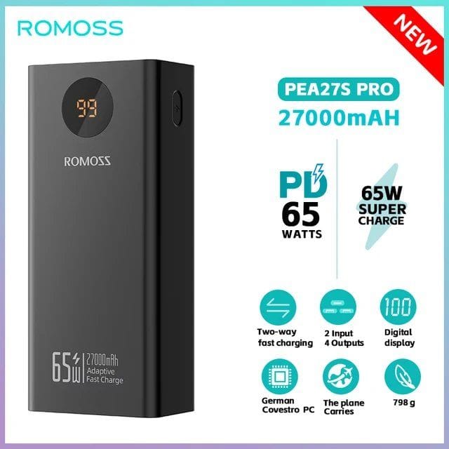 Power Bank ROMOSS 40000 мАч PD 22,5 Вт
