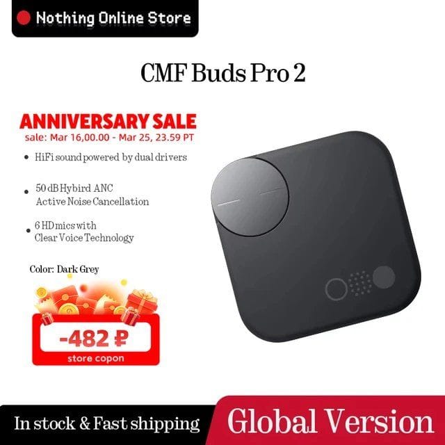 Беспроводные TWS-наушники CMF Buds Pro 2 by Nothing