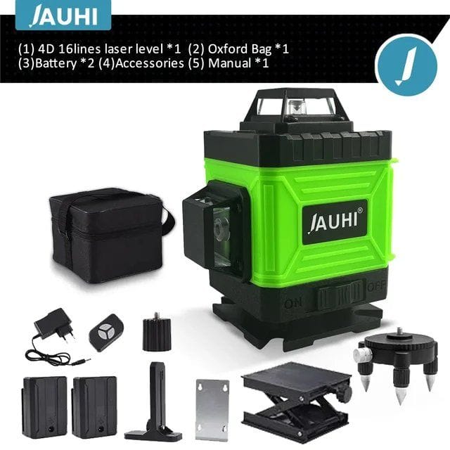 Лазерный уровень JAUHI 4D 16 линий зеленый