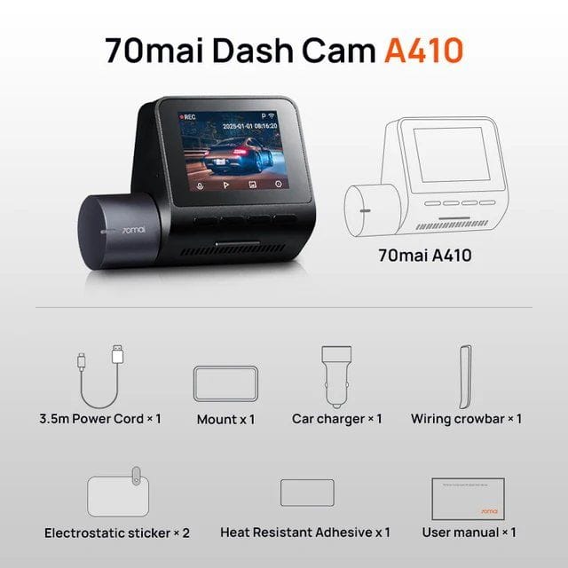 Видеорегистратор 70mai A410 2.5K+1080P